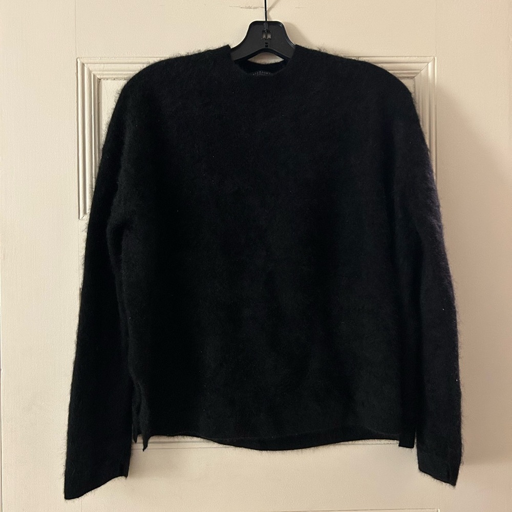 AllSaints Black Brushed 100% Cashmere Sweater
